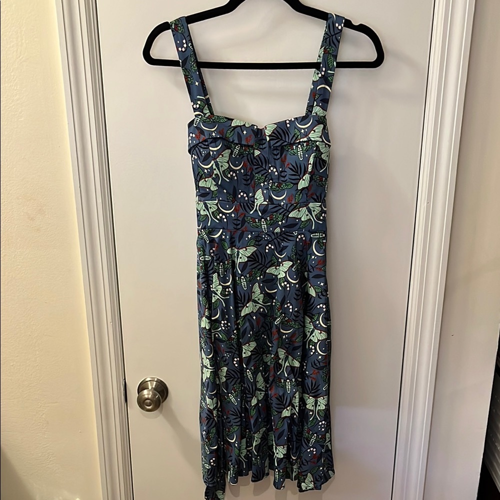 NWT Eva Rose Moth Fold-Over Dress